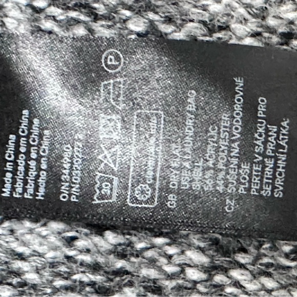 H&M Black, White and Gray Boho Fringe Textured Women's Cardigan Sweater Vest M - Picture 8 of 10